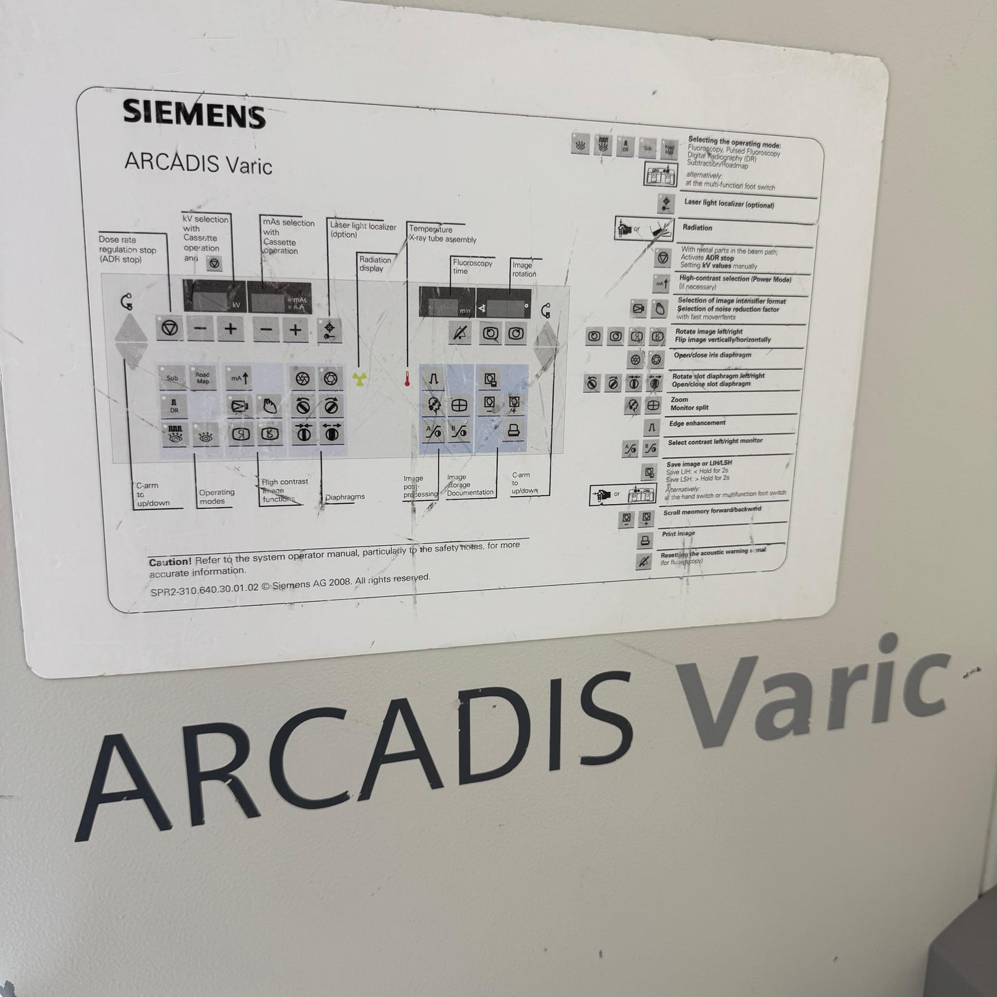 Siemens Arcadis Varic Mobile C-Arm – 2011