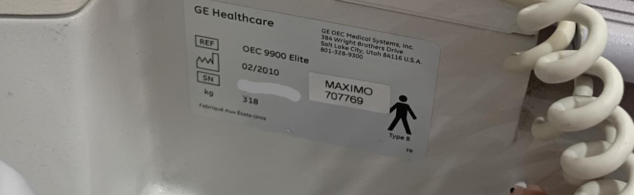 2010 GE OEC 9900 Elite Cardiac / Vascular Motorized C-Arm