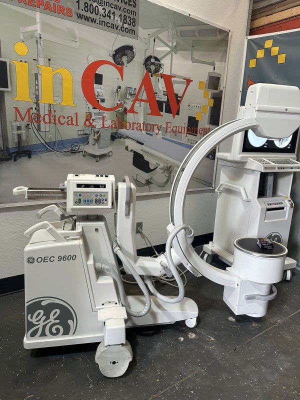 GE OEC 9600 C - ARM 12IIS Vascular Package UPGRADED to Flat Panel LCD - inCAV Medical Imaging Equipment