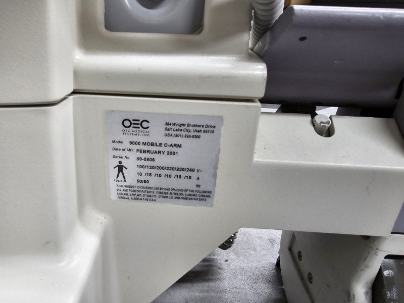GE OEC 9800 Plus C - ARM Orthopedics YOM 2001 - inCAV Medical Imaging Equipment