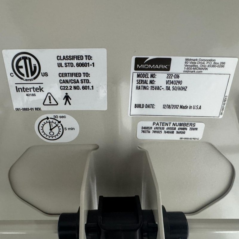 Midmark Ritter 222 High Low Power Examination Table - inCAV Medical Imaging Equipment