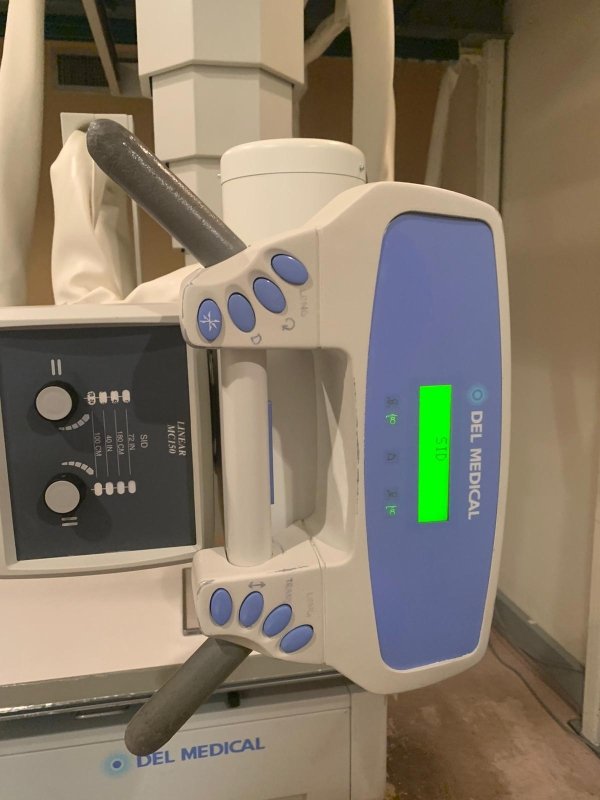 2005 DELL Medical RAD - ROOM - Ceiling Stand with Floating Table - inCAV Medical Imaging Equipment