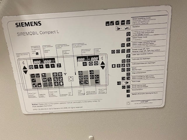 2007 Siemens SIREMOBIL Compact L - inCAV Medical Imaging Equipment