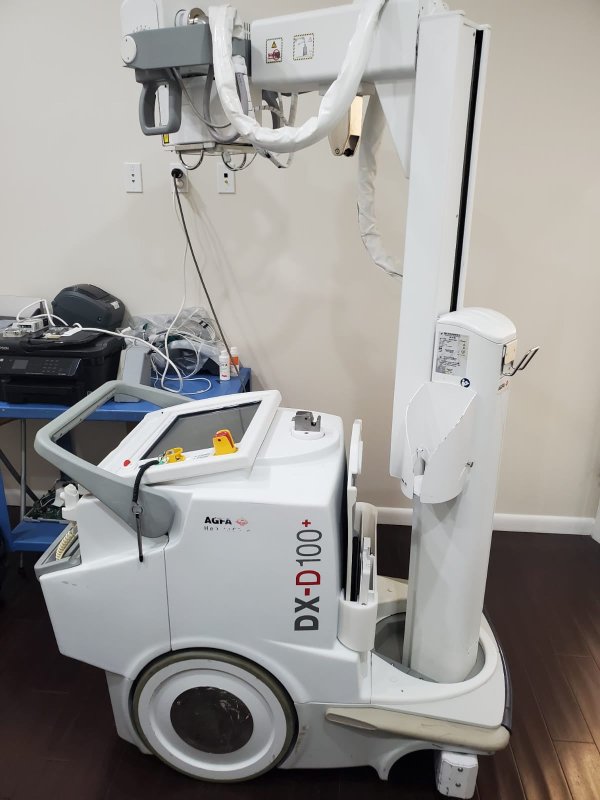 AGFA DX - D100+ DIGITAL DR PORTABLE X - RAY with WIRELESS two Flat Panel Detectors - inCAV Medical Imaging Equipment