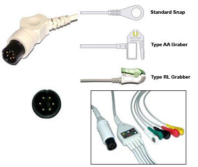 Air Shields Alt Bci Colin Ecg Cable With Leads - inCAV Medical Imaging Equipment