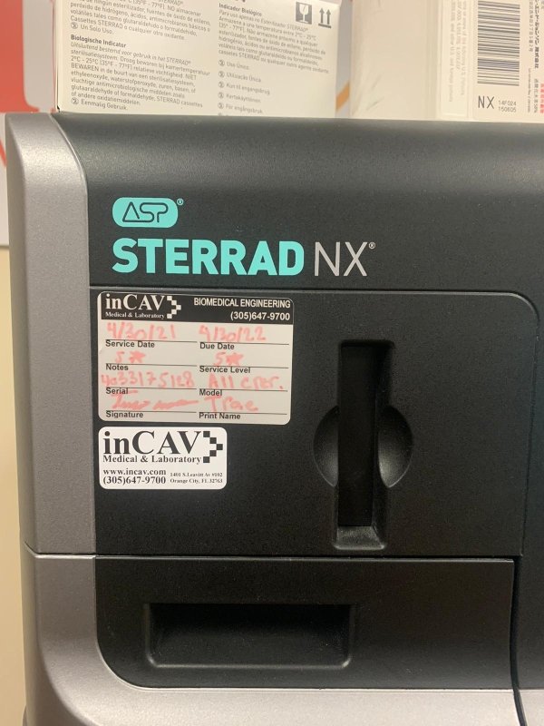 ASP Johnson & Johnson STERRAD NX AllClear Plasma Sterilizer - inCAV Medical Imaging Equipment