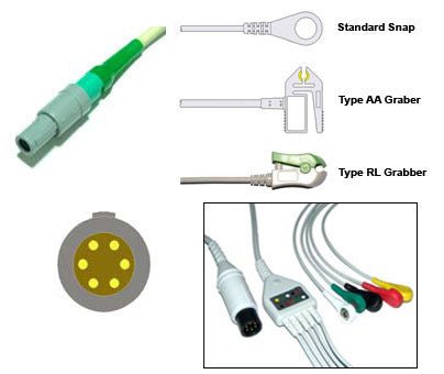 Creative Spurt Biolight Ecg Cable With Leads - inCAV Medical Imaging Equipment