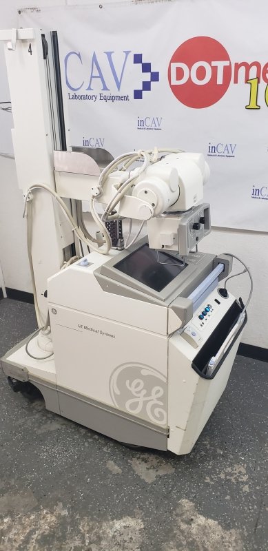 DIGITAL DR GE AMX IV - PLUS PORTABLE X - RAY with Canon CXDI - 55C Detector - inCAV Medical Imaging Equipment