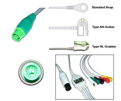 Fukuda Denshi Ecg Cable With Leads - inCAV Medical Imaging Equipment