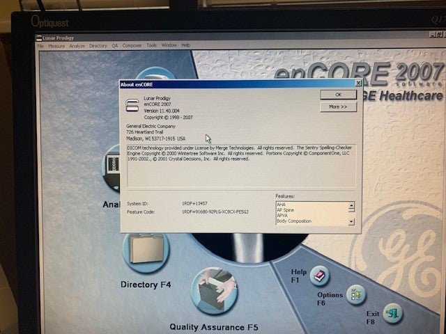 GE Lunar Prodigy 2007 Bone Densitometer - inCAV Medical Imaging Equipment