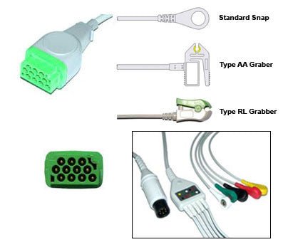 Ge Marquette Dash Pro Solar Ecg Cable With Leads - inCAV Medical Imaging Equipment