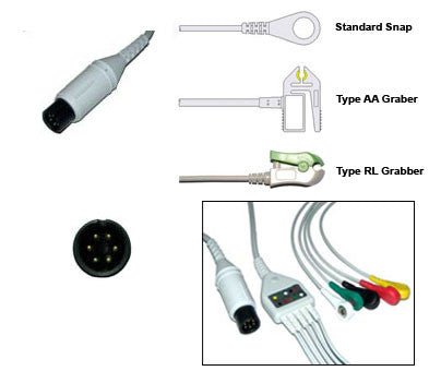 Ge Marquette Pro1000 Ecg Cable With Leads - inCAV Medical Imaging Equipment