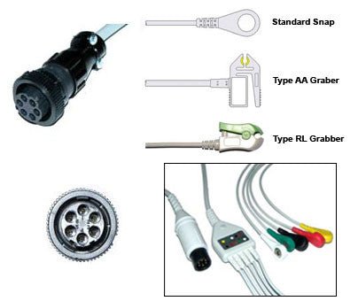 Ge Medical 2020 2110 2120 2 Ecg Cable With Leads - inCAV Medical Imaging Equipment