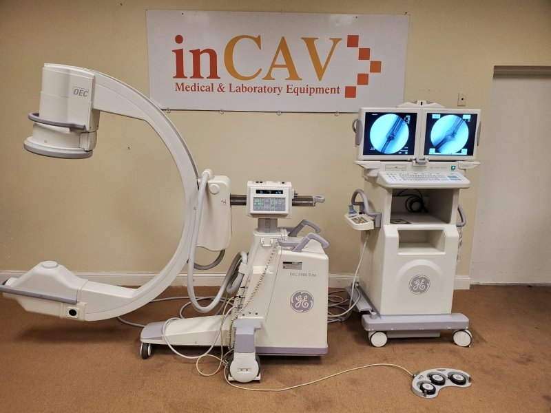 GE OEC 9900 Elite CARDIAC Motorized C - ARM 9 Inches IIS Super C - inCAV Medical Imaging Equipment