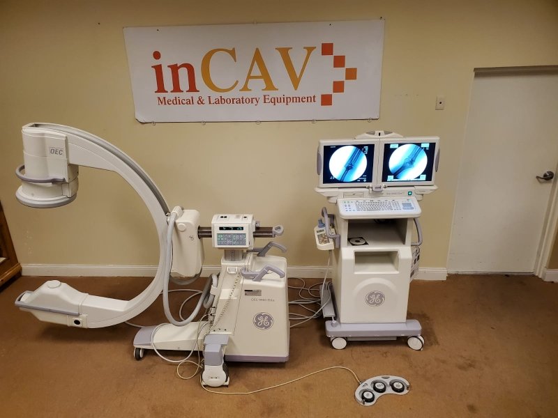 GE OEC 9900 Elite CARDIAC Motorized C - ARM 9 Inches IIS Super C - inCAV Medical Imaging Equipment