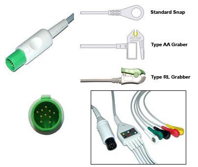 Hellige Servimed Generation Ecg Cable With Leads - inCAV Medical Imaging Equipment