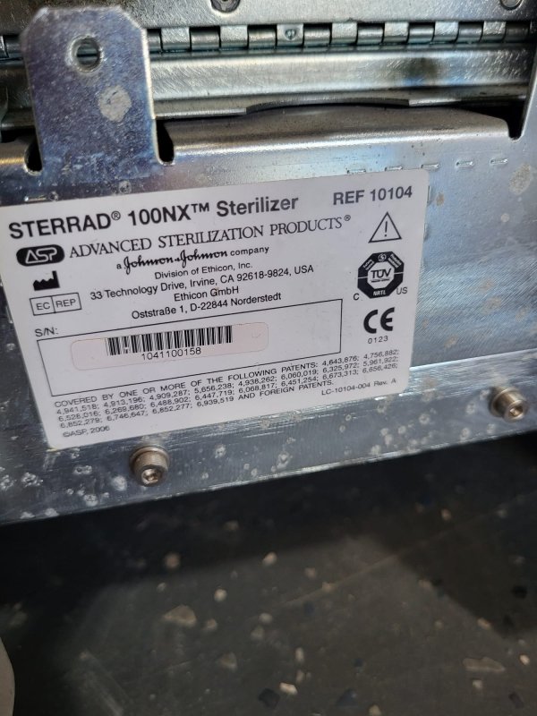 Johnson & Johnson ASP Sterrad 100NX Plasma Sterilizer CERTIFIED / PM READY - inCAV Medical Imaging Equipment