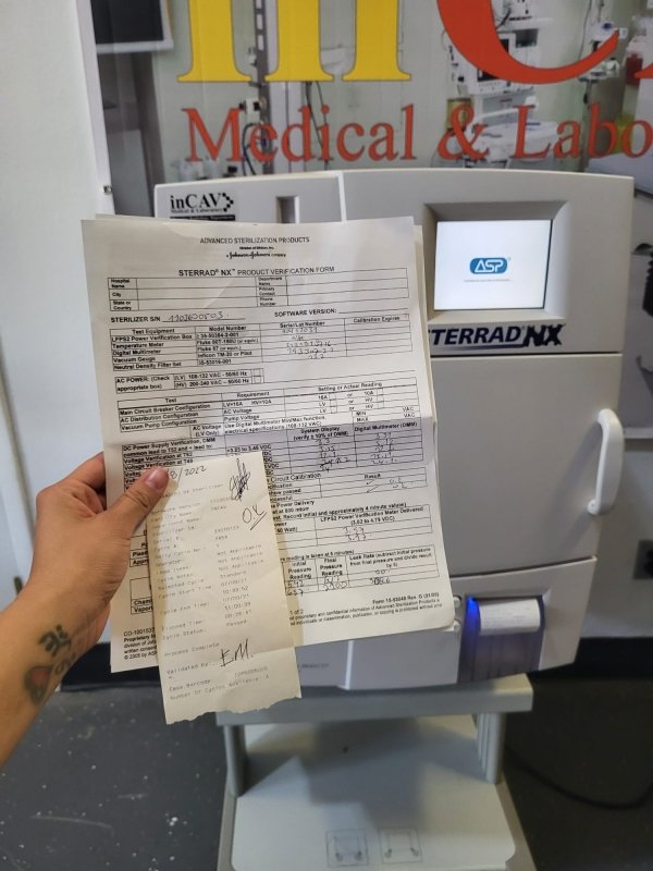 Johnson & Johnson ASP STERRAD NX Plasma Sterilizer CERTIFIED / PM READY - inCAV Medical Imaging Equipment