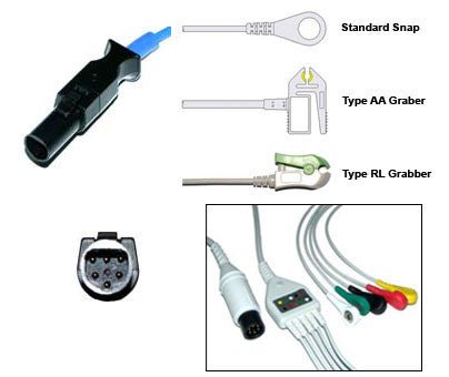 Kontron Ecg Cable With Leads - inCAV Medical Imaging Equipment