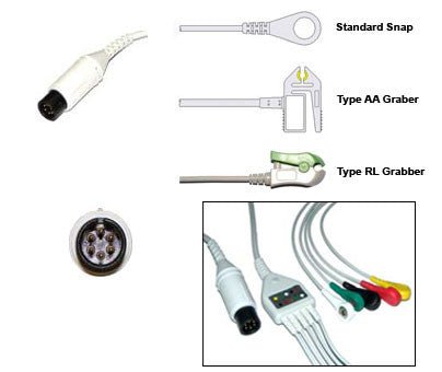 M&B Ecg Cable With Leads - inCAV Medical Imaging Equipment