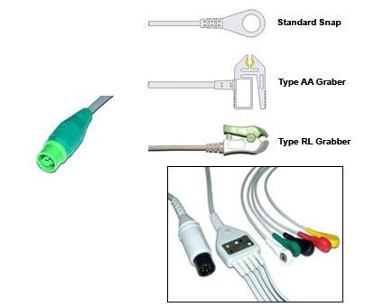 Nec Pm191E Ecg Cable With Leads - inCAV Medical Imaging Equipment