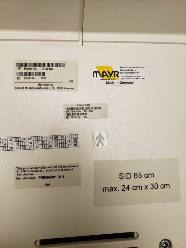 Siemens Inspiration 2D Mammography unit - 2013 - inCAV Medical Imaging Equipment