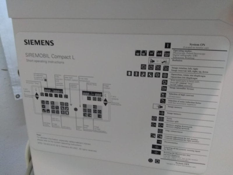 Siemens SIREMOBIL COMPACT L C - Arm (2003) - inCAV Medical Imaging Equipment