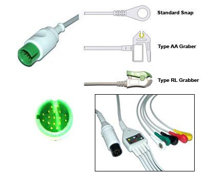 Spacelabs Ultraview Ecg Cable With Leads - inCAV Medical Imaging Equipment