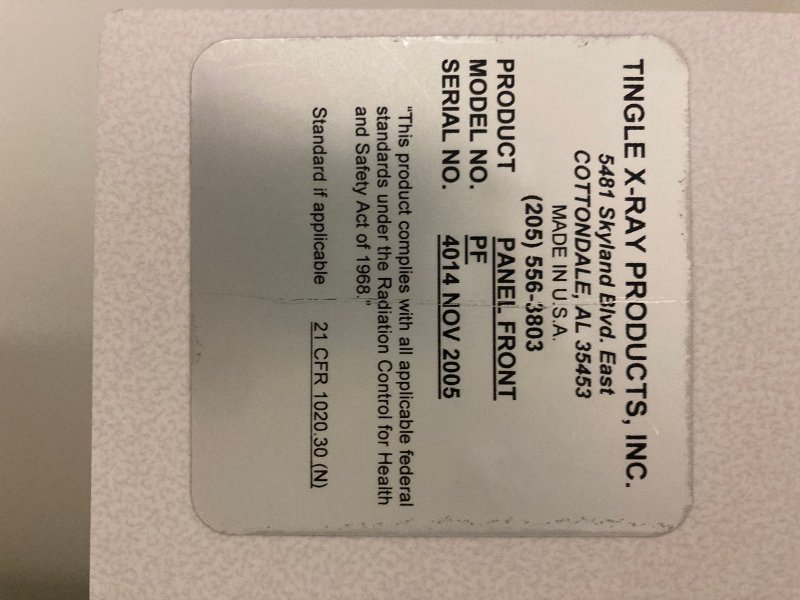 TINGLE TXR EUREKA - Chiropractic Rad Room MC150 Tingle Medical Systems - inCAV Medical Imaging Equipment