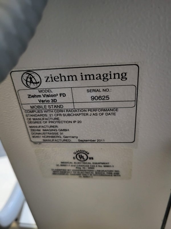 Ziehm Vision Vario 3D with Flat Pannel Detector FD - 2011 - inCAV Medical Imaging Equipment